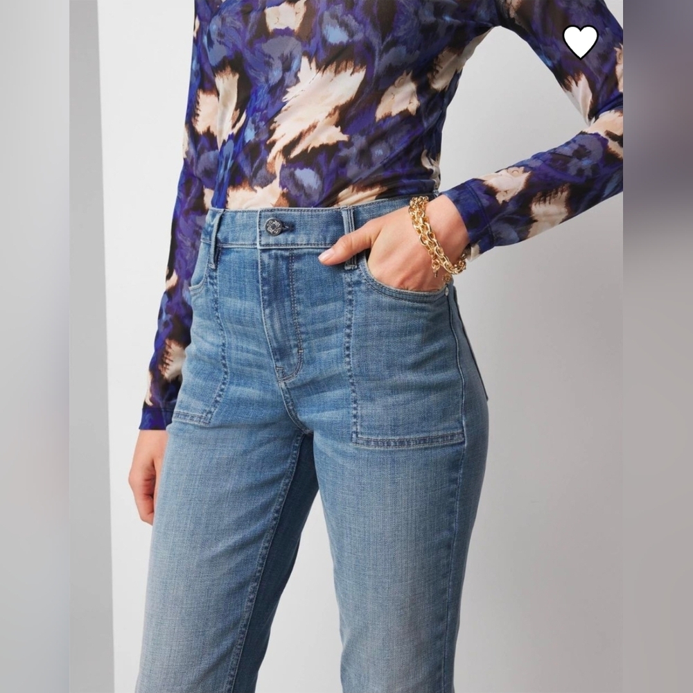 WHBM High Rise Boot Cut Jeans - Picture 2 of 5